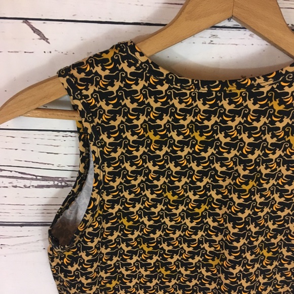 WAYF Monkey Crop Top Bananas Black Small - Picture 6 of 9
